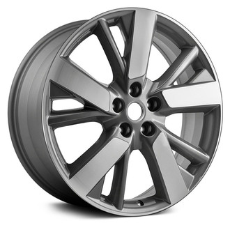 Replikaz® - 5 V-Spoke Machined Face with Painted Silver Spoke Inset and Painted Silver Pockets 20x7.5 Alloy Factory Wheel - Replica