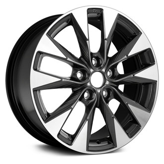 Replikaz® - 5 V-Spoke Painted Black 17x6.5 Alloy Factory Wheel - Replica