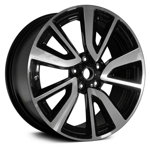 Replikaz® - 19 x 7 5 V-Spoke Machined Face with Black Spoke Inset and Pockets Alloy Factory Wheel (Replica)