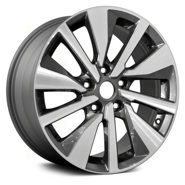Replikaz® - 17 x 7 10-Spoke Machined Face With Dark Gray Painted Vents Alloy Factory Wheel (Replica)