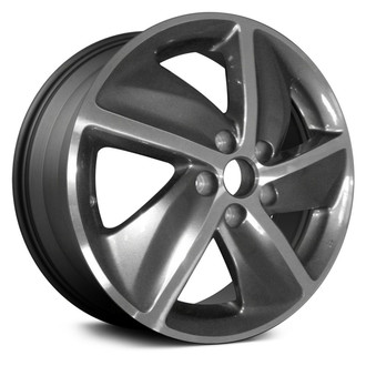 Replikaz® - 5 Turbine-Spoke Machined Face with Painted Gray Pockets 17x7.5 Alloy Factory Wheel - Replica