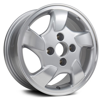 Replikaz® - 5 Spiral-Spoke Machined Face with Painted Silver Pockets 15x6 Alloy Factory Wheel - Replica