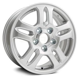 Replikaz® - Double 5-Spoke Painted Silver 15x6 Alloy Factory Wheel - Replica