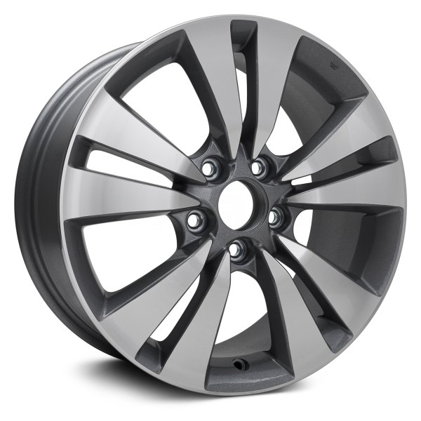 Replikaz® - 17 x 7.5 Double 5-Spoke Machined Charcoal Alloy Factory Wheel (Replica)