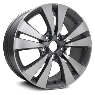 Replikaz® - Double 5-Spoke Machined Face with Painted Silver Pockets 17x7.5 Alloy Factory Wheel - Replica