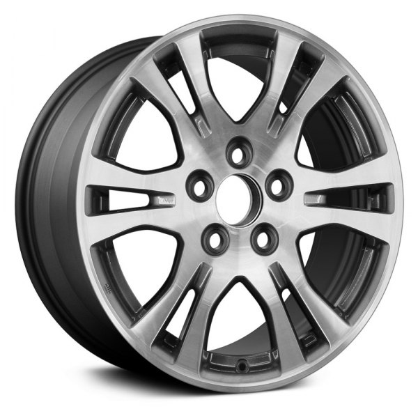 Replikaz® - 17 x 7 6 V-Spoke Charcoal with Machined Face Alloy Factory Wheel (Replica)