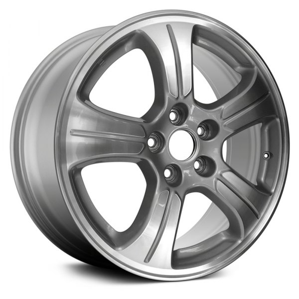 Replikaz® - 18 x 7.5 5-Spoke Machined Spoke with Light Gray Insets and Pockets Alloy Factory Wheel (Replica)