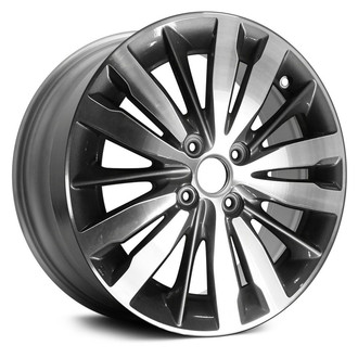 Replikaz® - W-Spoke Machined Face with Painted Black Pockets 16x6 Alloy Factory Wheel - Replica