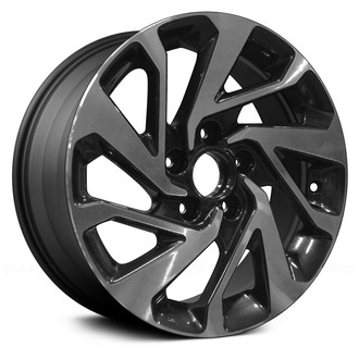 Replikaz® - 10 Spiral-Spoke Machined Face with Painted Charcoal Pockets 16x7 Alloy Factory Wheel - Replica