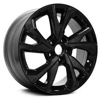 Replikaz® - 10 Spiral-Spoke Smoked Clear Coat Machined Face with Painted Black Spoke Inset and Painted Black Pockets 18x8 Alloy Factory Wheel - Replica