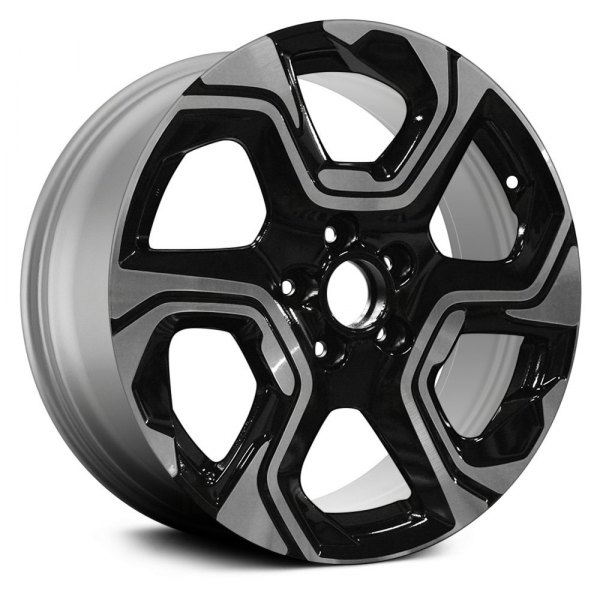 Replikaz® - 18 x 7.5 6 Spiral-Spoke Black with Machined Face Alloy Factory Wheel (Replica)