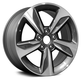 Replikaz® - 5-Spoke Machined Face with Painted Gray Spoke Inset and Painted Gray Pockets 18x7.5 Alloy Factory Wheel - Replica