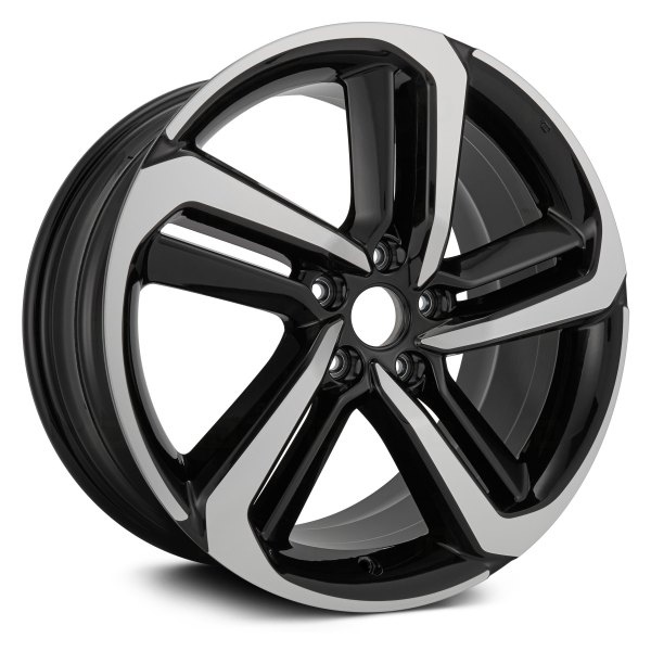 Replikaz® - 19 x 8.5 5 Spiral-Spoke Black with Machined Face Alloy Factory Wheel (Replica)