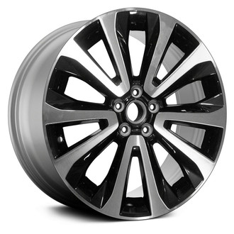 Replikaz® - 5 V-Spoke Machined Face with Painted Black Pockets 18x7 Alloy Factory Wheel - Replica