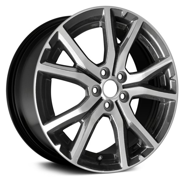 Replikaz® - 17 x 7 5 V-Spoke Charcoal with Machined Face Alloy Factory Wheel (Replica)