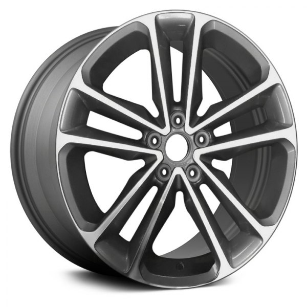 Replikaz® - 19 x 7.5 Double 5-Spoke Gray with Machined Face Alloy Factory Wheel (Factory Take Off)