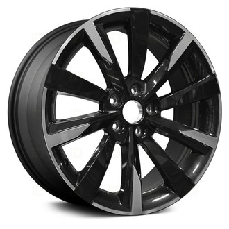 Replikaz® - 10 I-Spoke Partial Machined Face with Charcoal Painted Spokes and Vents 19x9 Alloy Factory Wheel - New