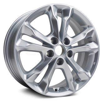 Replikaz® - Double 5-Spoke Painted Silver 17x6.5 Alloy Factory Wheel - Replica