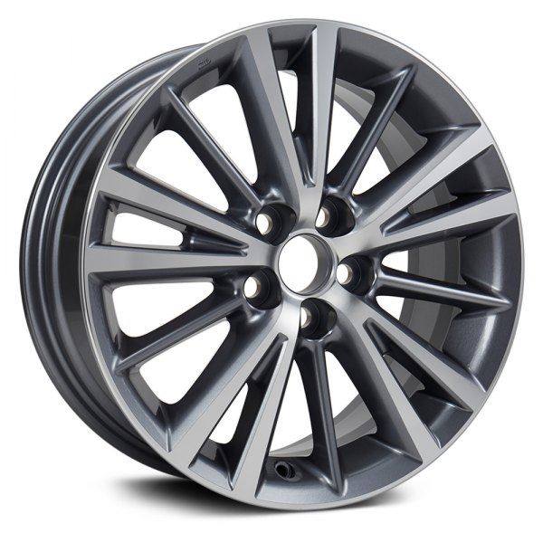 Replikaz® - 16 x 6.5 5 W-Spoke Charcoal Silver with Machined Face Alloy Factory Wheel (Replica)