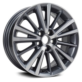 Replikaz® - 5 W-Spoke Machined Face with Charcoal Spoke Inset and Painted Charcoal Pockets 16x6.5 Alloy Factory Wheel - Replica