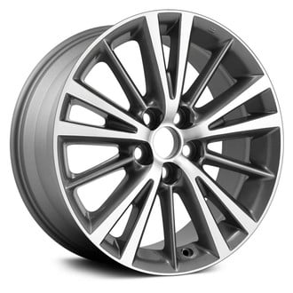 Replikaz® - 5 W-Spoke Machined Face with Painted Darker Silver Spoke Inset and Painted Darker Pockets 16x6.5 Alloy Factory Wheel - Replica