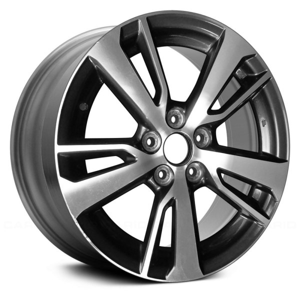 Replikaz® - 17 x 7 Double 5-Spoke Charcoal with Machined Face Alloy Factory Wheel (Replica)