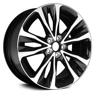 Replikaz® - Double 5-Spoke Machined Face with Painted Black Pockets 17x7 Alloy Factory Wheel - Replica
