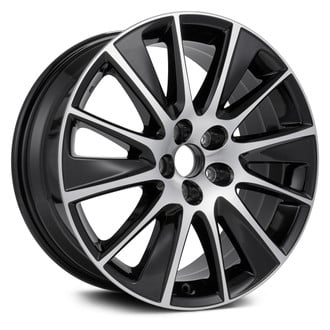Replikaz® - 12 Turbine-Spoke Machined Face with Painted Black Pockets 19x7.5 Alloy Factory Wheel - Replica