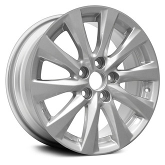 Replikaz® - 10 Turbine-Spoke Painted Silver 17x7.5 Alloy Factory Wheel - Replica