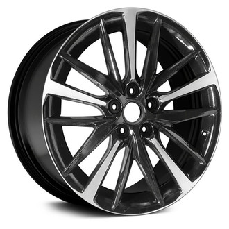 Replikaz® - 10 Alternating-Spoke Machined Face with Painted Black Spoke Inset and Painted Black Pockets 19x8 Alloy Factory Wheel - Replica