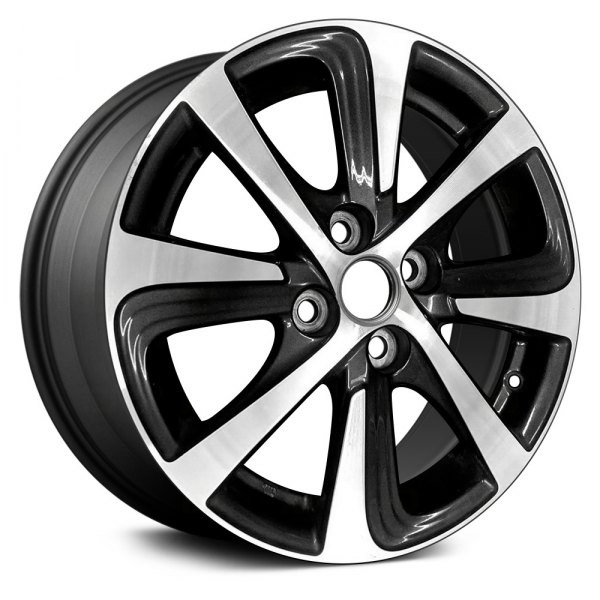 Replikaz® - 15 x 5 8 Turbine-Spoke Machined Face with Gray Inset and Pockets Alloy Factory Wheel (Replica)
