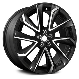 Replikaz® - 5 V-Spoke Machined Face with Painted Charcoal Pockets 18x8 Alloy Factory Wheel - Replica