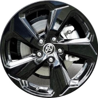 Replikaz® - 5-Spoke Painted Black 18x7 Alloy Factory Wheel - Replica
