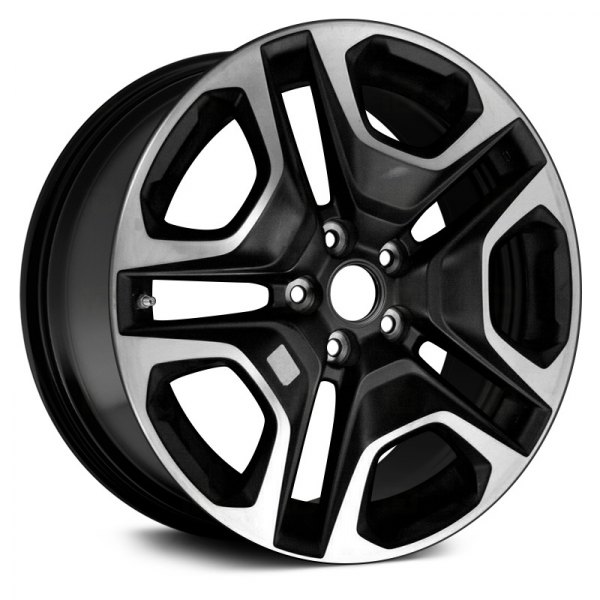 Replikaz® - 19 x 7.5 5 V-Spoke Machined Face with Black Spoke Inset and Pockets Alloy Factory Wheel (Replica)