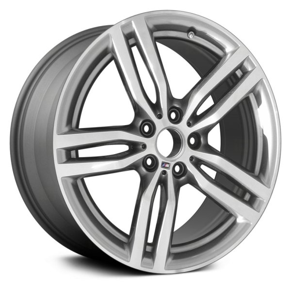 Replikaz® - 19 x 10 Double 5-Spoke Machined Face with Medium Gray Pockets Alloy Factory Wheel (Factory Take Off)