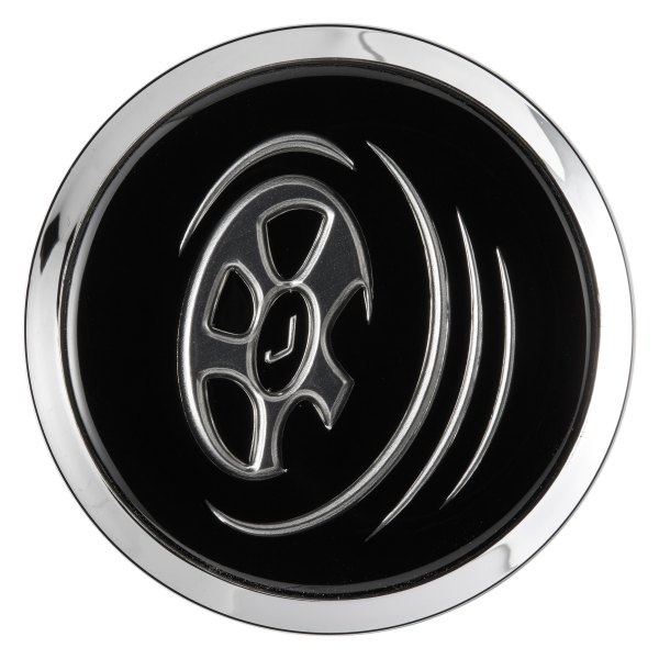 Replikaz® - Chrome Wheel Center Cap With Jante Logo and Chrome Outer Ring