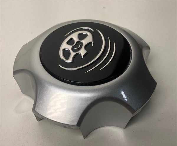 Replikaz® - Silver Wheel Center Cap With Black Jante Logo