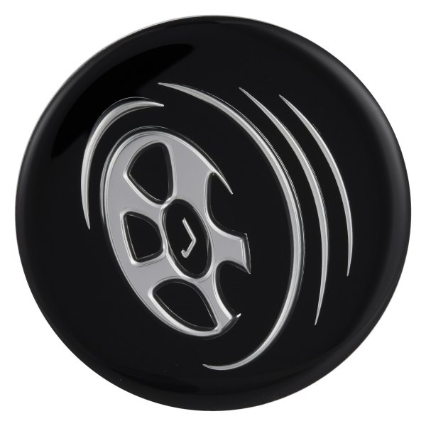 Replikaz® - Black Gloss Wheel Center Cap With Black Jante Logo