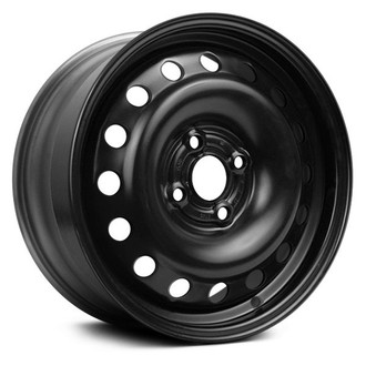 Replikaz® - 16-Slot Painted Black 15x6 Steel Factory Wheel - Replica