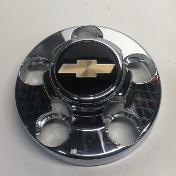 Replikaz® - Silver Wheel Center Cap With Black Circle / Red Gmc Logo