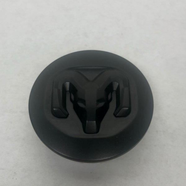Replikaz® - Black Wheel Center Cap With Embossed Ram Head Logo In Octagon