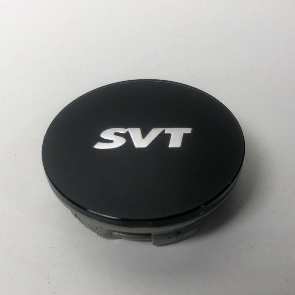 Replikaz® - Black Wheel Center Cap With Silver SVT Logo