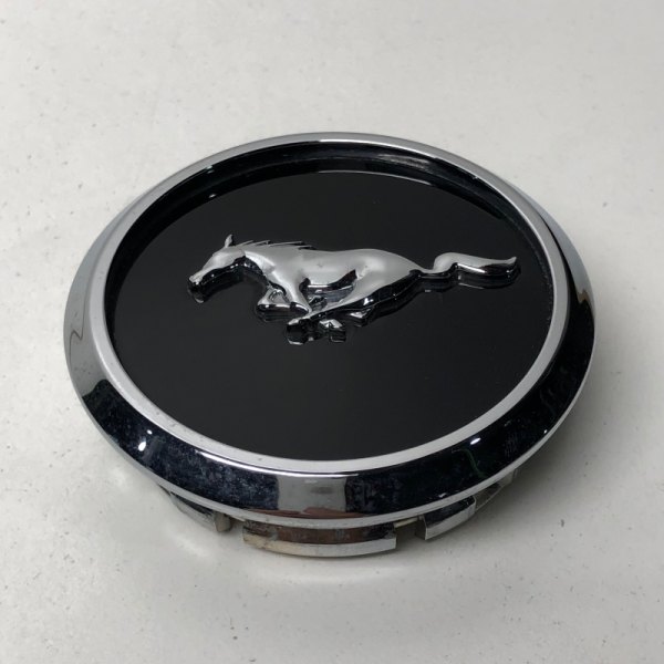 Replikaz® - Black Wheel Center Cap With Chrome Mustang Logo