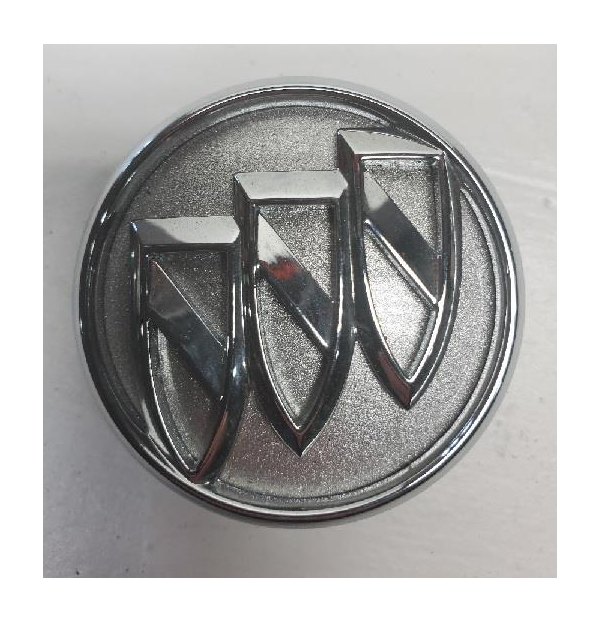 Replikaz® - Painted Silver with Chrome Ring Wheel Center Cap With Chrome Buick Logo