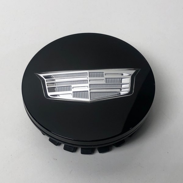Replikaz® - Black Wheel Center Cap With Chrome Cadillac Logo