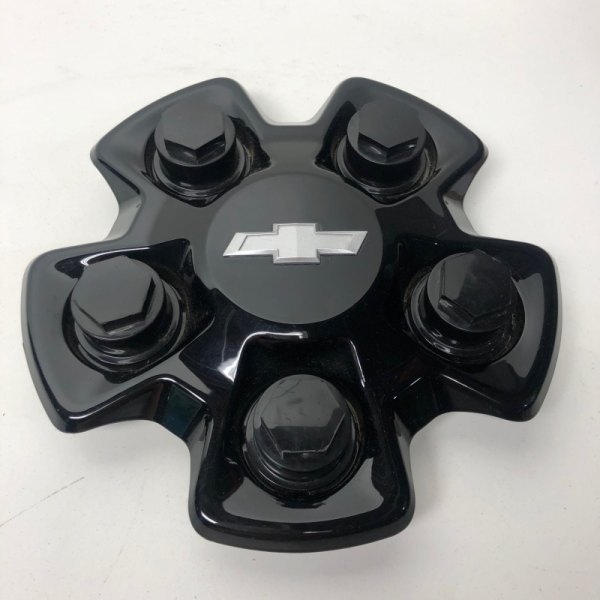 Replikaz® - Black Wheel Center Cap With Silver Bowtie