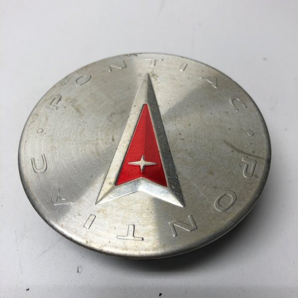 Replikaz® - Silver Wheel Center Cap With Red Pontiac Logo