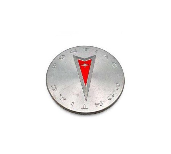 Replikaz® - Machined Wheel Center Cap With Red Pontiac Logo - Pontiac Written At Top And Bottom