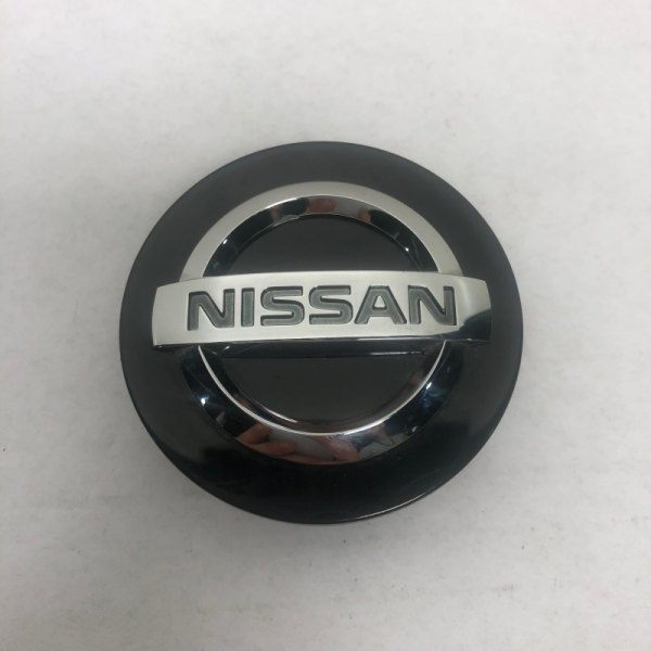 Replikaz® - Black Wheel Center Cap With Chrome Nissan Logo