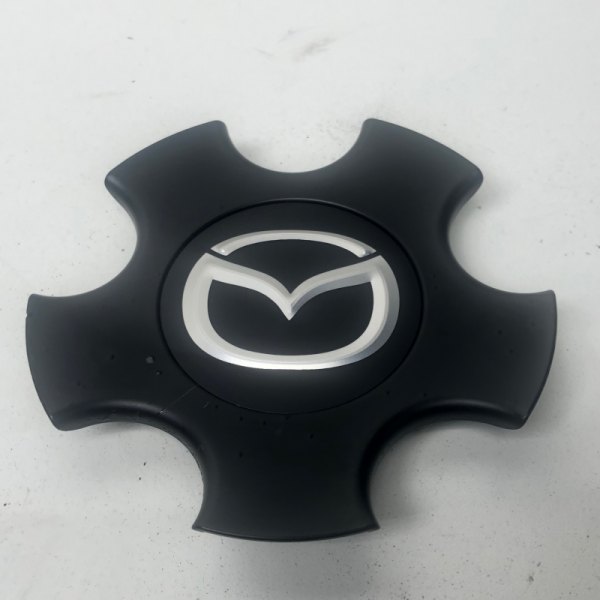 Replikaz® - Painted Black Wheel Center Cap With Painted Mazda Logo